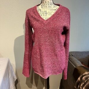 Columbia Women's Maroon V-Neck Sweater